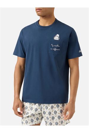 T-Shirt Austin Uomo In Cotone Con Tasca Frontale MC2 SAINT BARTH | T-shirt | AUS000104349L
